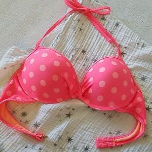 Pockadot bikini top. Push up Large